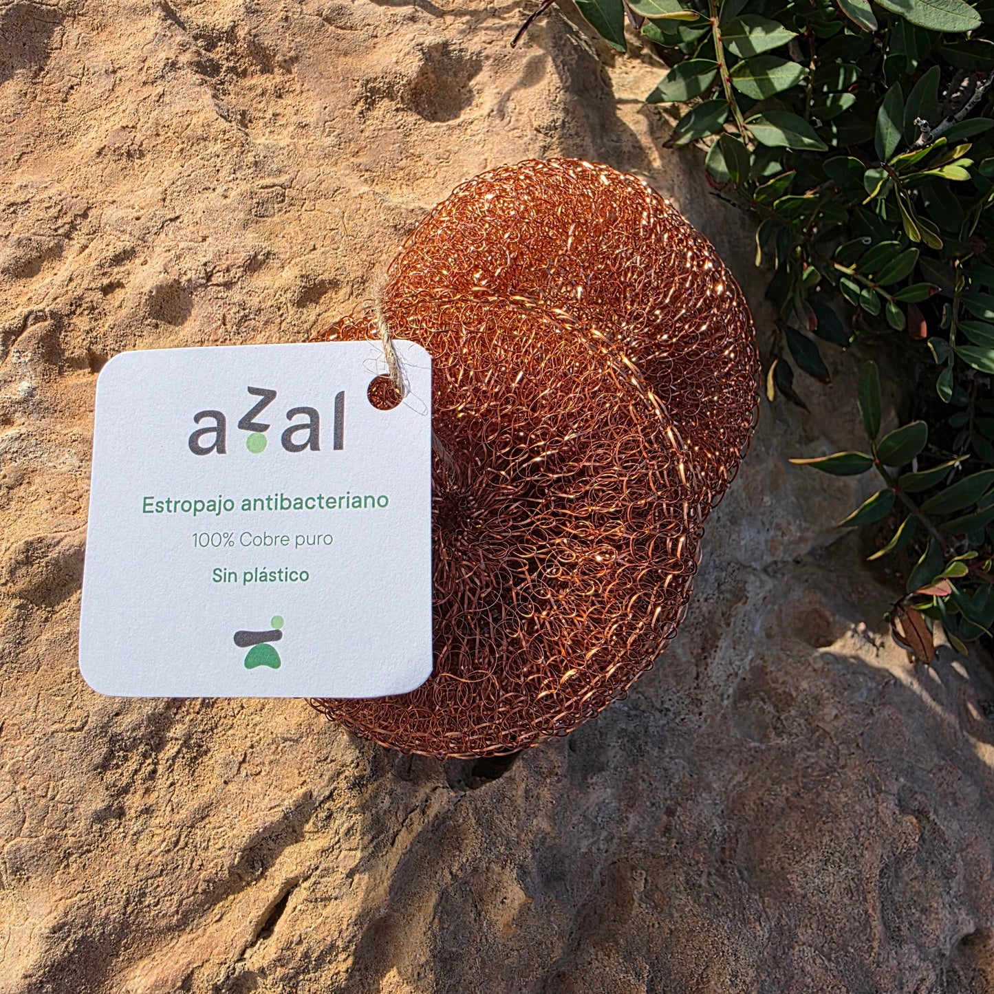 Estropajo de cobre puro x 2u.