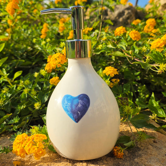 Dispensador de Jabón de Cerámica – 330 ml Corazón